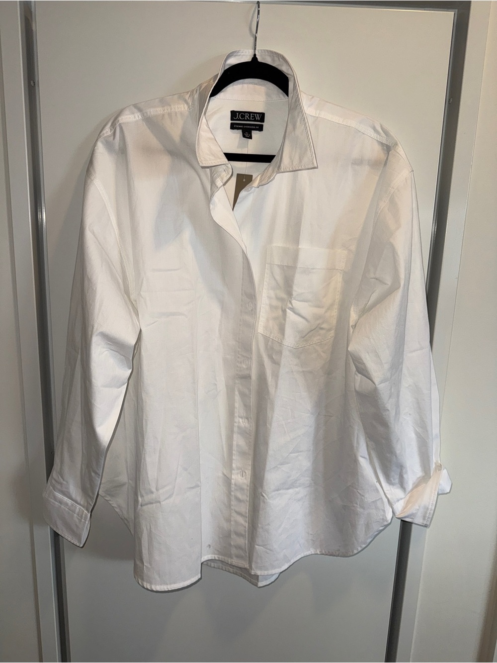 J.Crew Étienne oversized shirt in lightweight oxford white - Picture 3 of 5